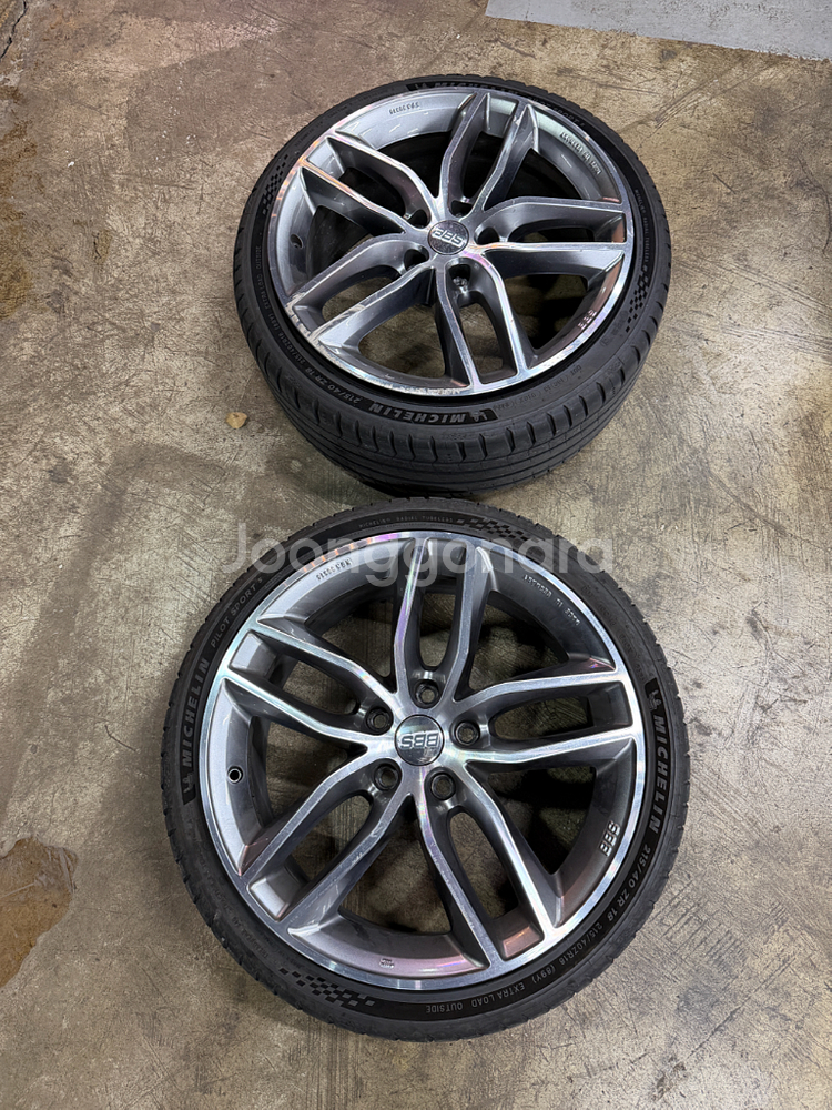BBS 정품 휠 18인치 타이어 포함 (4개)--1