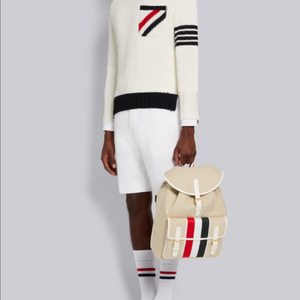 톰브라운 RWB 자카드 헌팅백팩 베이지컬러