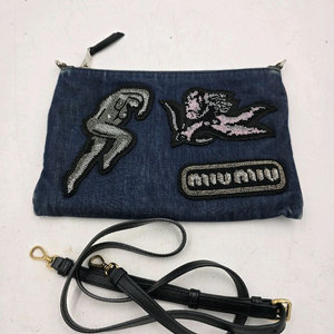 미우미우 (Miu Miu) 데님클러치겸 크로스백
