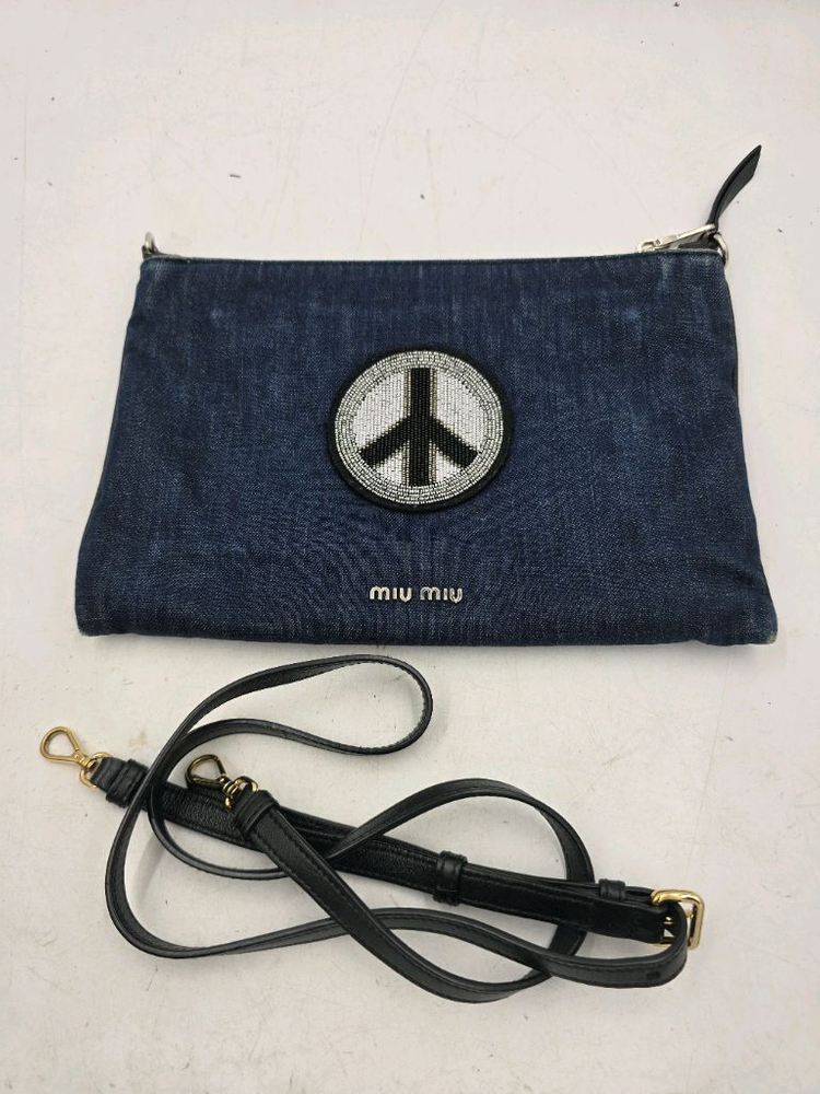 미우미우 (Miu Miu) 데님클러치겸 크로스백--1