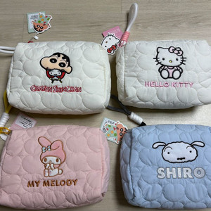 산리오 키티 짱구 누빔 퀼팅 파우치 악세사리 가방 이미지