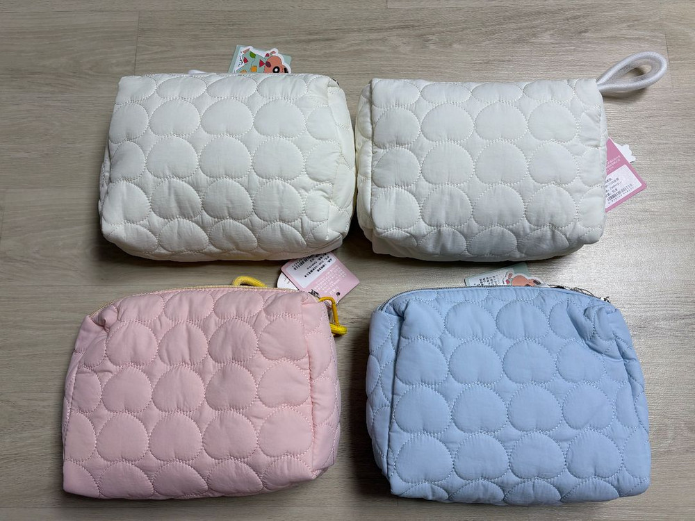 산리오 키티 짱구 누빔 퀼팅 파우치 악세사리 가방 이미지