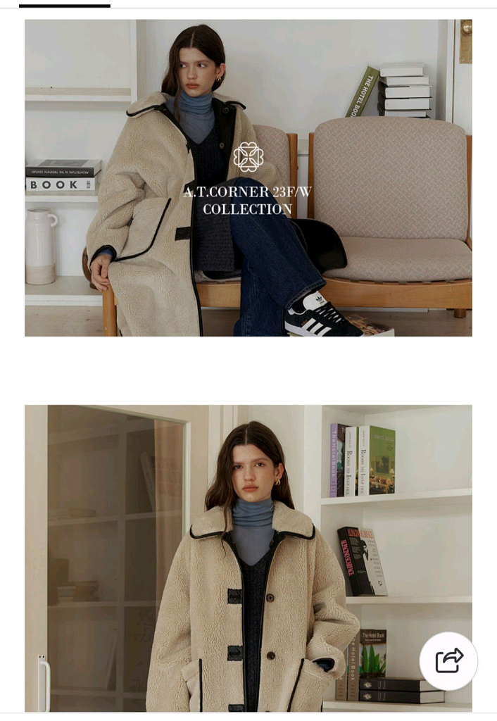 앳코너 양가죽 리버서블 롱코트--2