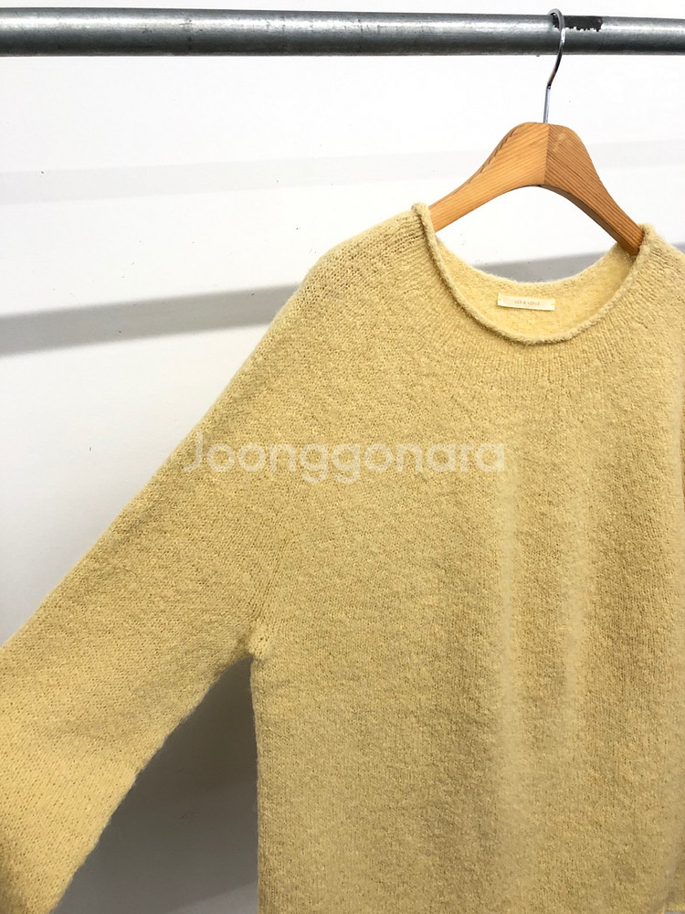 버앤버브 알파카모헤어 니트 옐로우 F--1