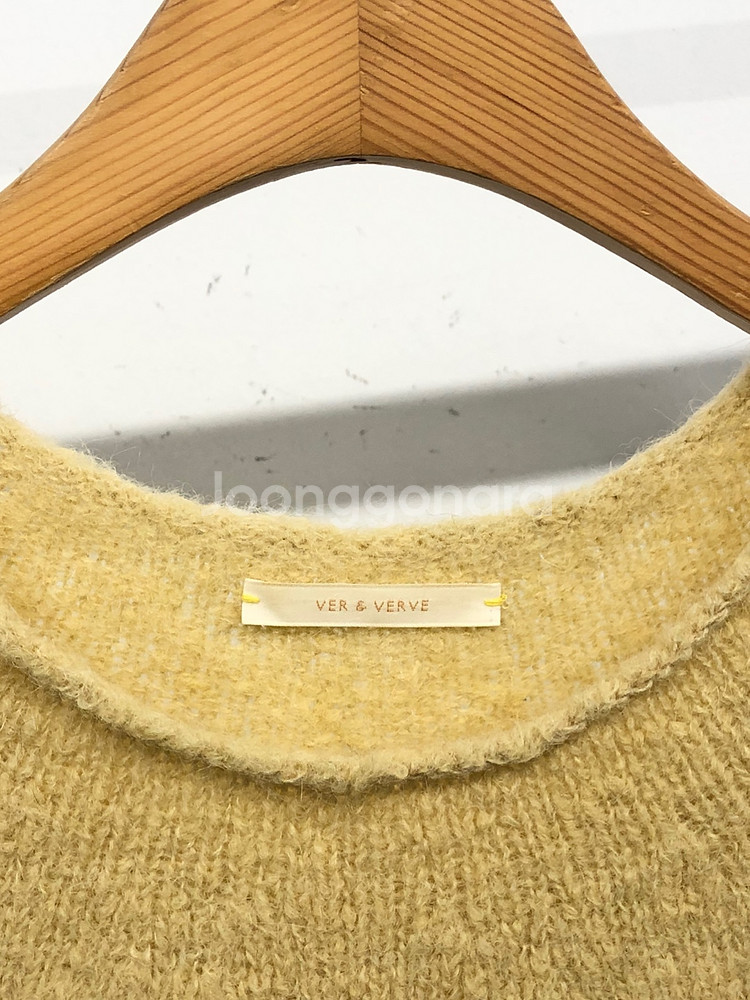 버앤버브 알파카모헤어 니트 옐로우 F--2