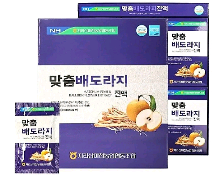 지리산마천농협 맞춤 배도라지 즙 진액 70ml 30포 5박스무료배송--0