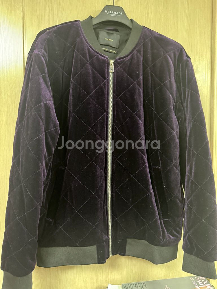 자라 벨벳 퀄팅 자켓 XL--0