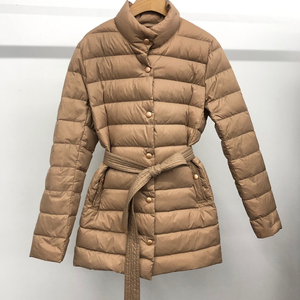 썸제이 골드버튼 덕다운 벨트 패딩 S