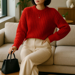 모헤어30 하찌 루즈핏 라운드니트,데일리니트