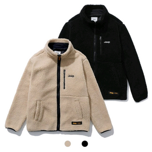 지프 JEEP 공용 플리스 점퍼 베이지 S