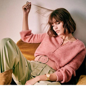 (새상품) 세잔 핑크 모헤어 니트 M사이즈