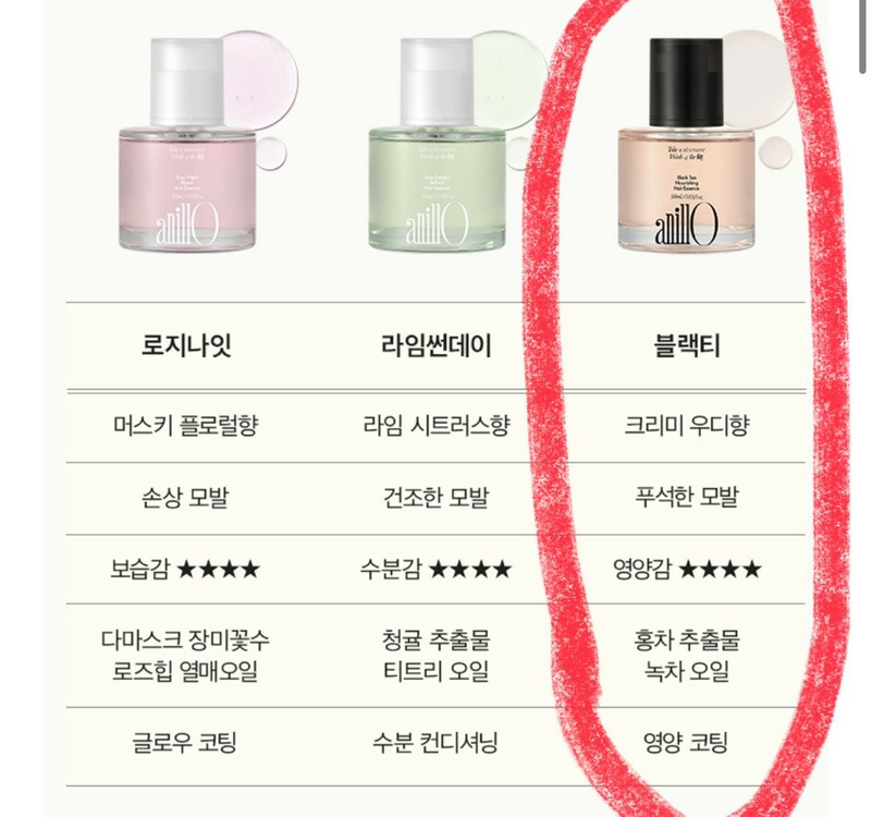 아닐로 헤어에센스 블랙티--2