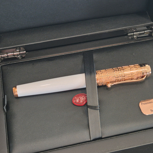 국내보증서 O 오로라 탈렌튬 데달로 미로 한정 화이트 F닙 만년필