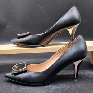 소다 블랙 여성펌프스힐 실사이즈225(굽7).