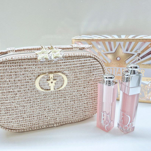 [한정판 새상품] 디올 2025 홀리데이 골드 파우치 내추럴 글로우 세트 립글로우 립 맥시마이저 리미티드 에디션