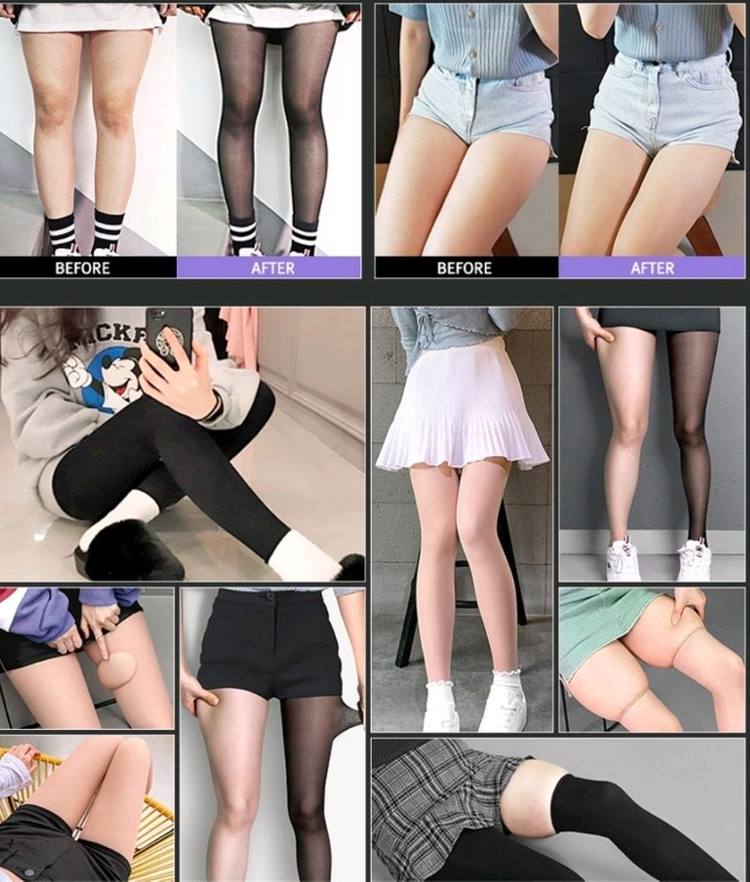 FLASEEK 씨스루 / 커피 / 블랙 / 누드 팬티스타킹--8