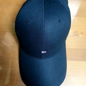 타미힐피거 코튼 솔리드 베이스볼 캡 네이비