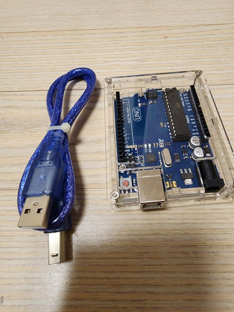 Arduino UNO R3 호환보드 + 투명케이스+케이--2