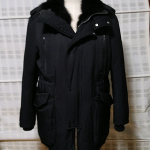 (한섬) 시스템 옴므 검정 구스다운 패딩 점퍼 95~100