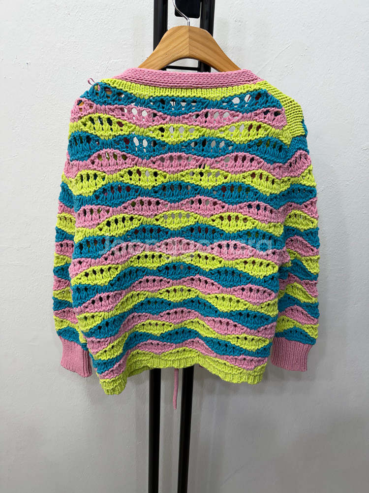 새제품) 자라 컬러풀 크로셰 니트 가디건 S--4