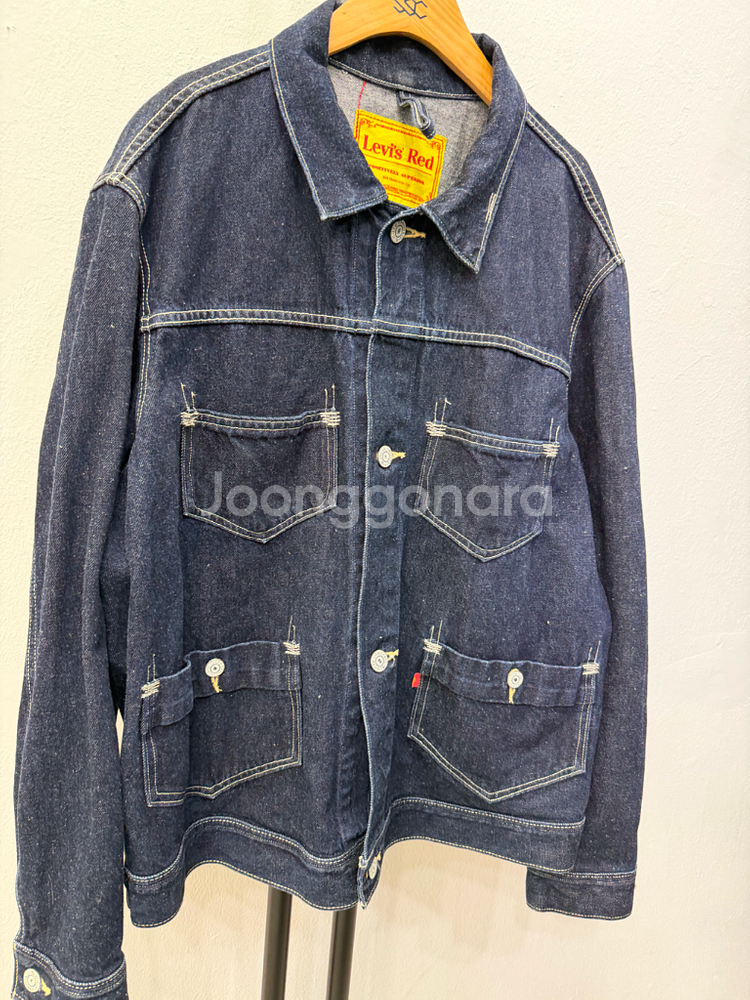 정품) 리바이스 레드 신치백 데님 트러거 자켓 L--1