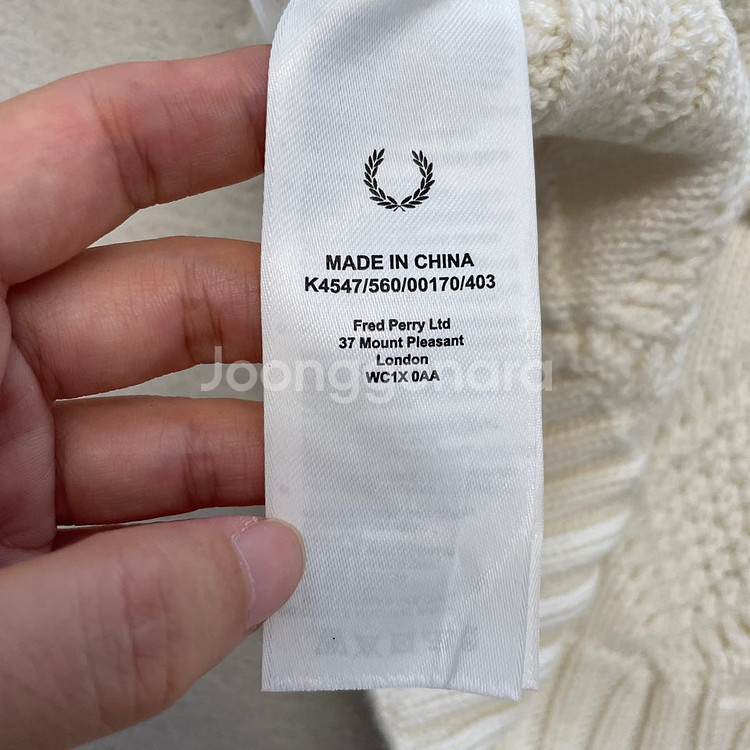 프레드페리 신형 텍스처 패널 가디건 100 폴로--5