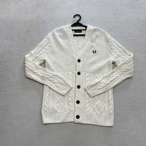 프레드페리 신형 텍스처 패널 가디건 100 폴로