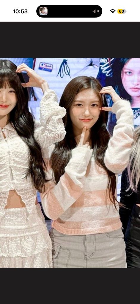 애즈온 포니 스트라이프 니트 핑크 이미지