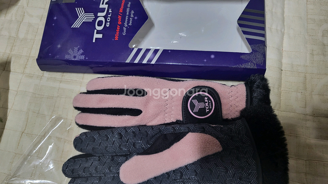 [새상품]투어골프 기모 플리스 여성 골프 장갑--1