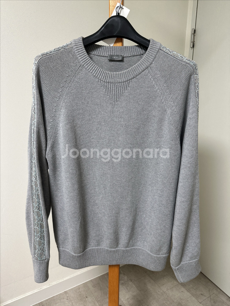 [M]디올 오블리크 인서트 니트 그레이--0