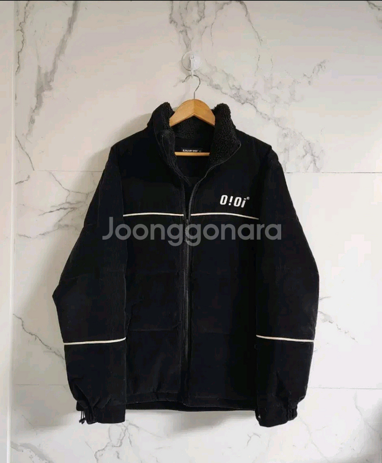 0!0i 오아이오아이 블랙 코듀로이 패딩 점퍼--0
