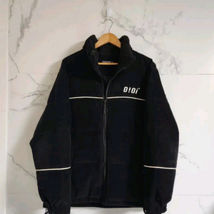 0!0i 오아이오아이 블랙 코듀로이 패딩 점퍼