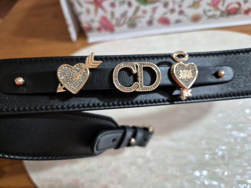 디올 레이디 디올 스몰 샴페인골드 블랙 백 풀구성--6