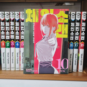 체인소맨 만화책 1-18권 세트 (+펄버스 콜라보 체인소맨 피규어)