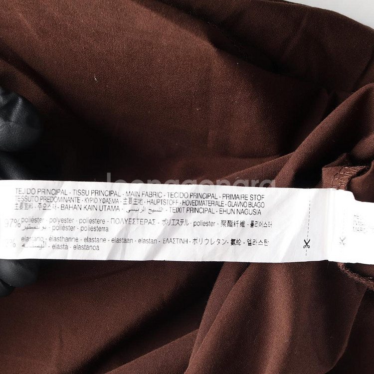 [M]자라 브라운 모크넥 긴팔 롱 원피스 드레스--6