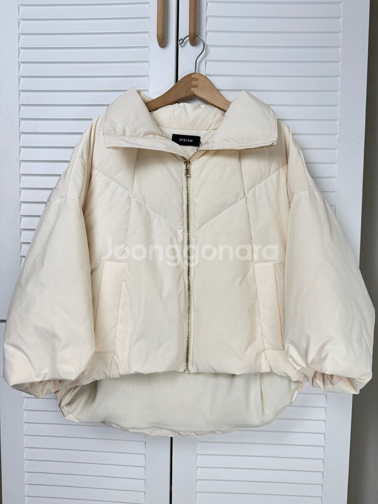 [새상품] 한섬 시스템 하이넥 구스다운 점퍼 패딩 23fw--0