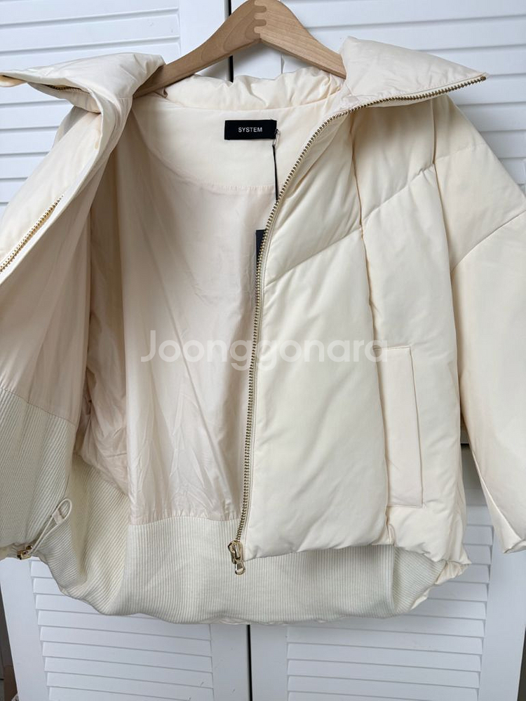 [새상품] 한섬 시스템 하이넥 구스다운 점퍼 패딩 23fw--1