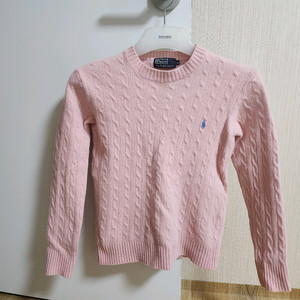 폴로 랄프로렌 핑크 케이블 니트 55사이즈