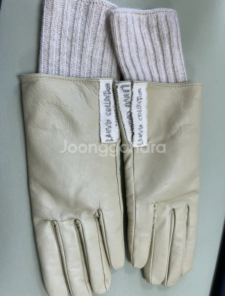 랑방 겨울 양가죽 장갑 연한 라임색--0