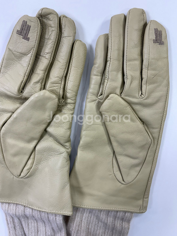 랑방 겨울 양가죽 장갑 연한 라임색--2