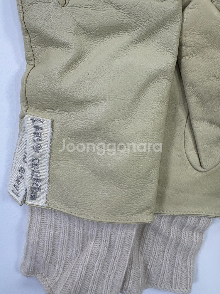 랑방 겨울 양가죽 장갑 연한 라임색--4