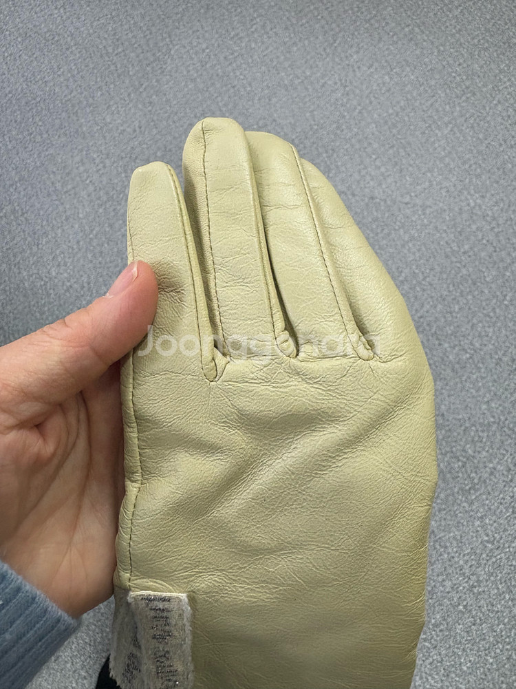 랑방 겨울 양가죽 장갑 연한 라임색--5