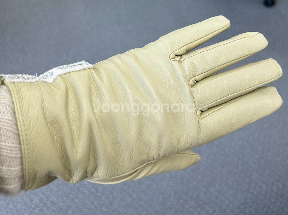 랑방 겨울 양가죽 장갑 연한 라임색--7