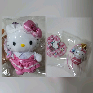 헬로키티 프릴 시리즈 메이드 키티 인형,키티 스트랩 세트 이미지