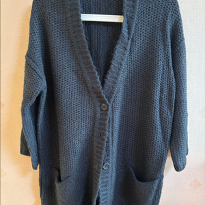 롱 니트 가디건