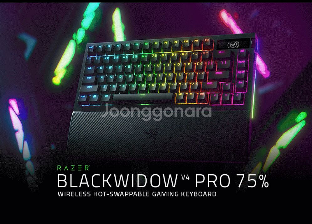 레이저 블랙widow V4 PRO 75% 게이밍키보드--0