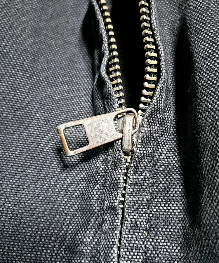 M) 자라 블랙 워싱 퀄티드 캔버스 데님 블루종 점퍼 4365 326--7