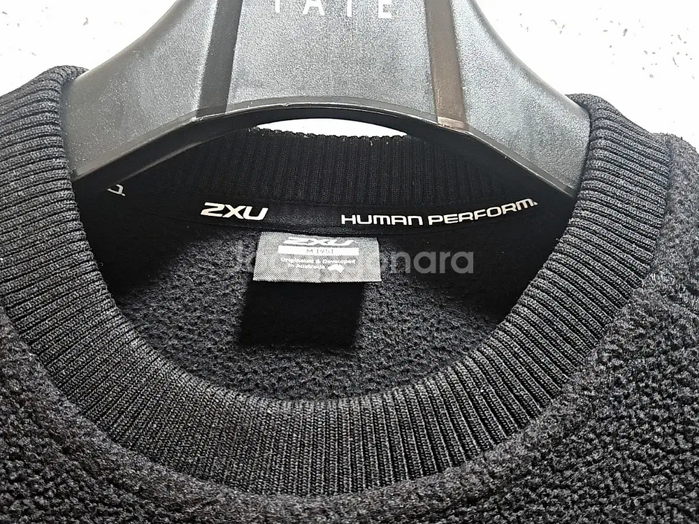 M) 2XU 블랙 플리스 맨투맨 티셔츠 후리스--3