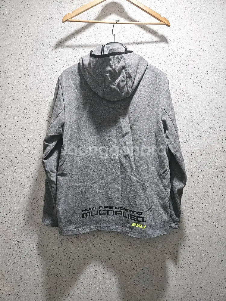 105) 2XU 그레이 후드 집업--1