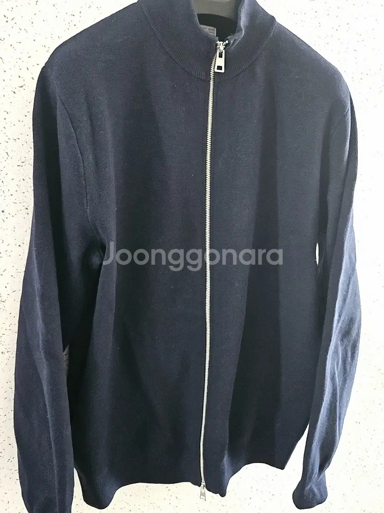 L) 자라 남성 니트 집업 가디건 네이비 면혼방 6674 404--1
